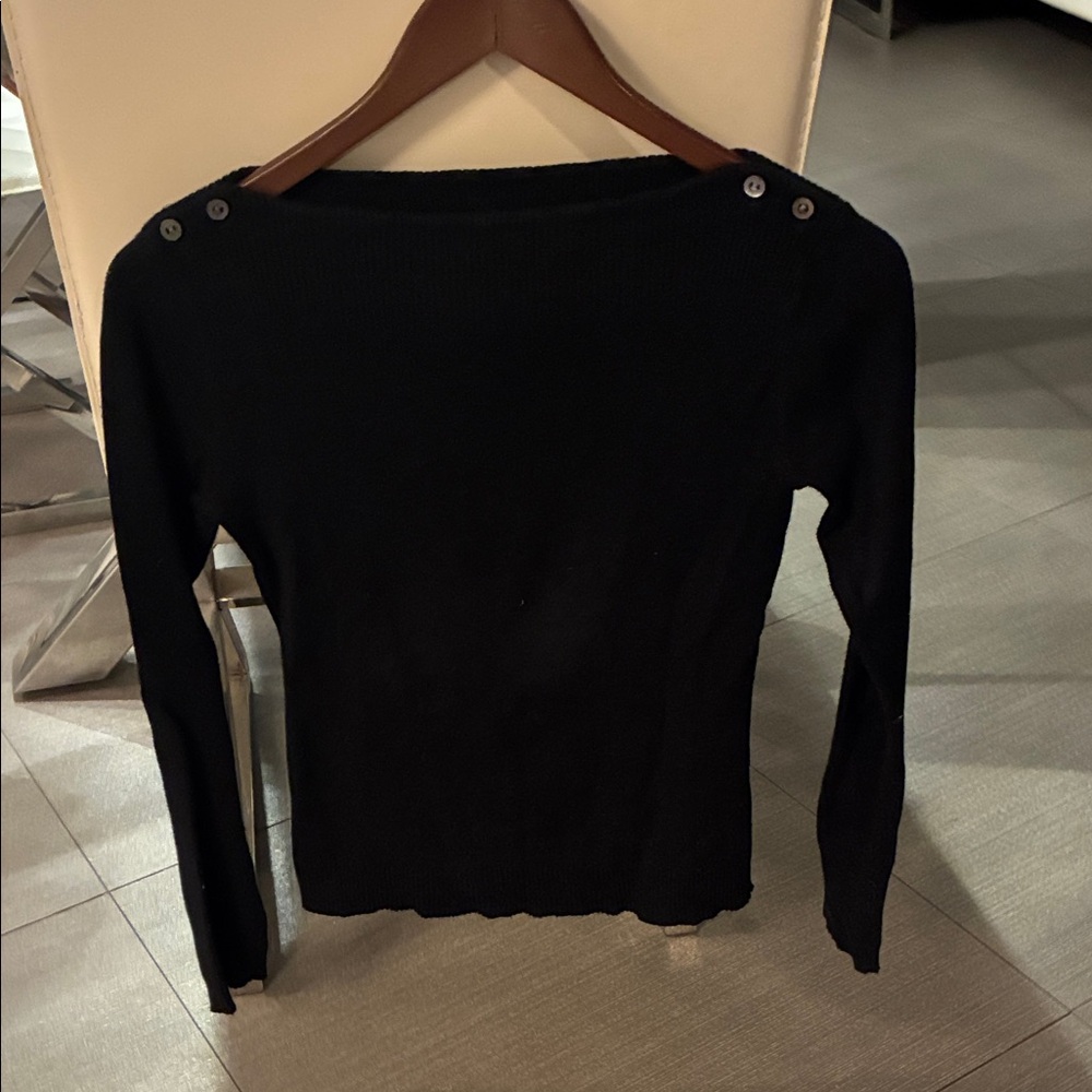 Banana Republic Black Cotton Sweater